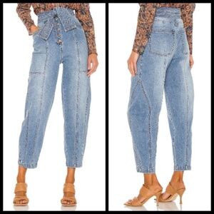 ULLA JOHNSON tie waist button fly jeans